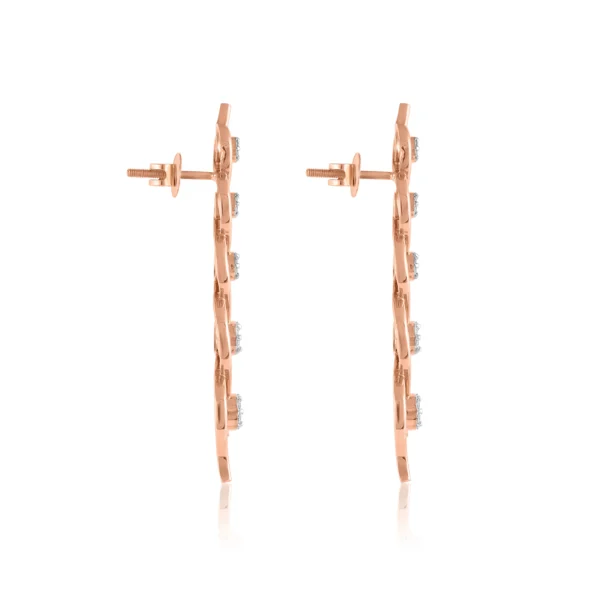 Women Diamond & Gold 0.6 CT – 9.29 GM Earrings - Image 3