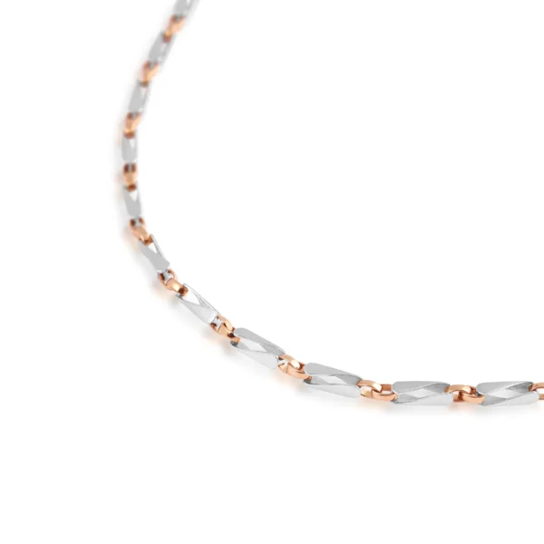 Platinum And Rose Gold Fusion Chain 30.79 GM – For Men - Image 3