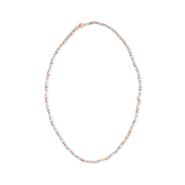 Platinum And Rose Gold Fusion Chain 30.79 GM – For Men - Image 2