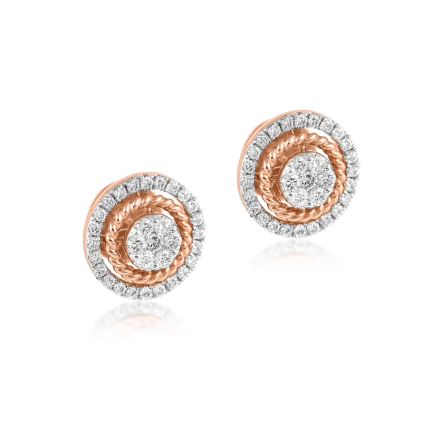 Women Diamond & Gold 0.69 CT – 3.69 GM Earrings - Image 2