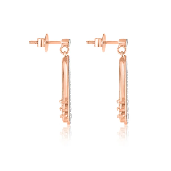 Women Diamond & Gold 0.9 CT – 4.8 GM Earrings - Image 3