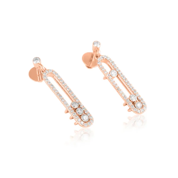 Women Diamond & Gold 0.9 CT – 4.8 GM Earrings - Image 2