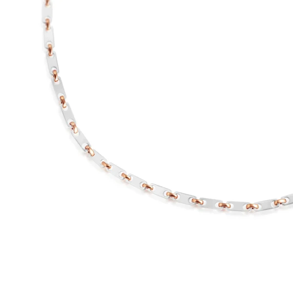 Platinum And Rose Gold Fusion Chain 23.16 GM – For Men - Image 3