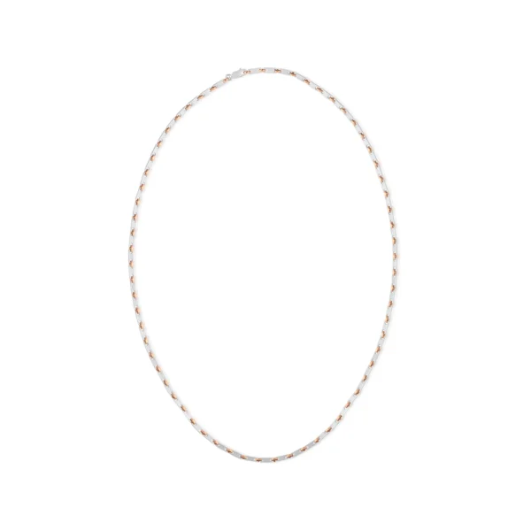 Platinum And Rose Gold Fusion Chain 23.16 GM – For Men - Image 2