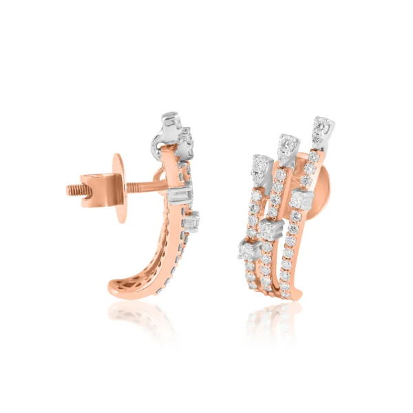 Women Diamond & Gold 0.56 CT – 4.14 GM Earrings - Image 3