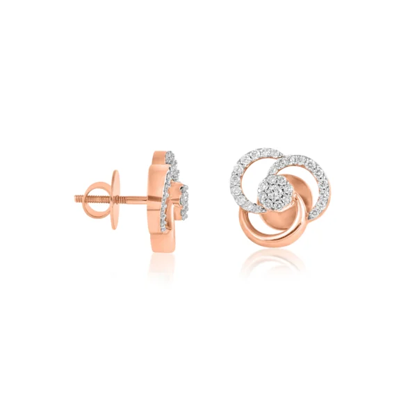 Women Diamond & Gold 0.56 CT – 4.6 GM Earrings - Image 3