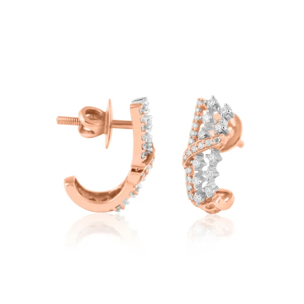 Women Diamond & Gold 0.47 CT – 4.63 GM Earrings - Image 3