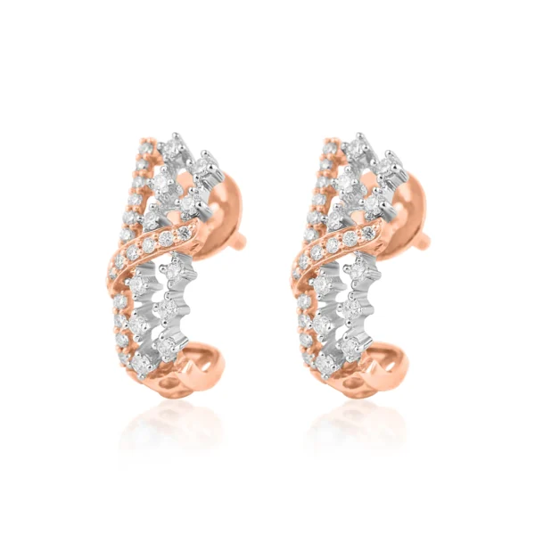 Women Diamond & Gold 0.47 CT – 4.63 GM Earrings - Image 2