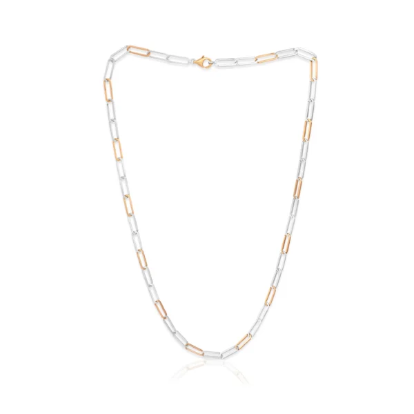Platinum And Rose Gold Fusion Chain 19.57 GM – For Men - Image 2