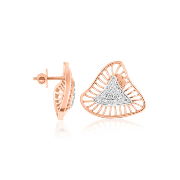 Women Diamond & Gold 0.68 CT – 8.17 GM Earrings - Image 3