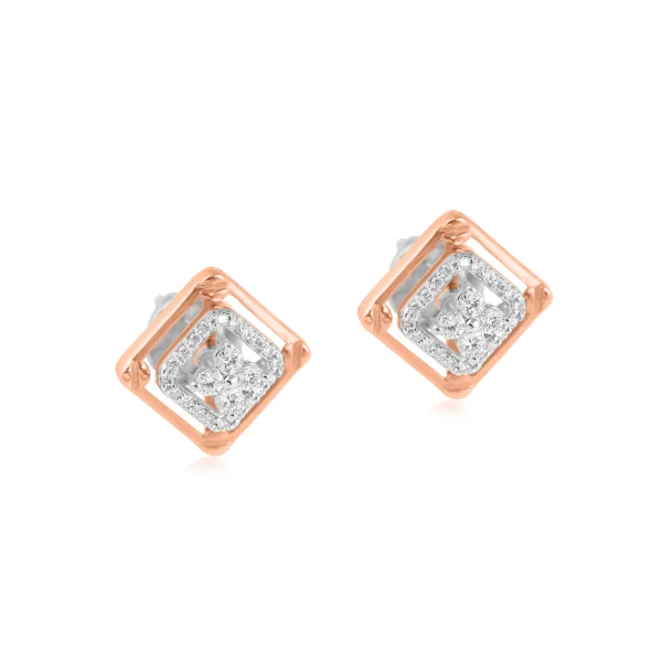 Women Diamond & Gold 0.38 CT – 4.34 GM Earrings - Image 2