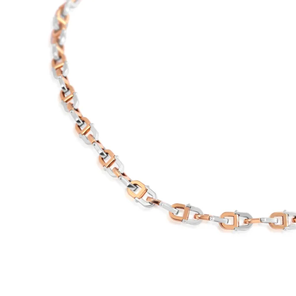 Platinum And Rose Gold Fusion Chain 43.45 GM – For Men - Image 3