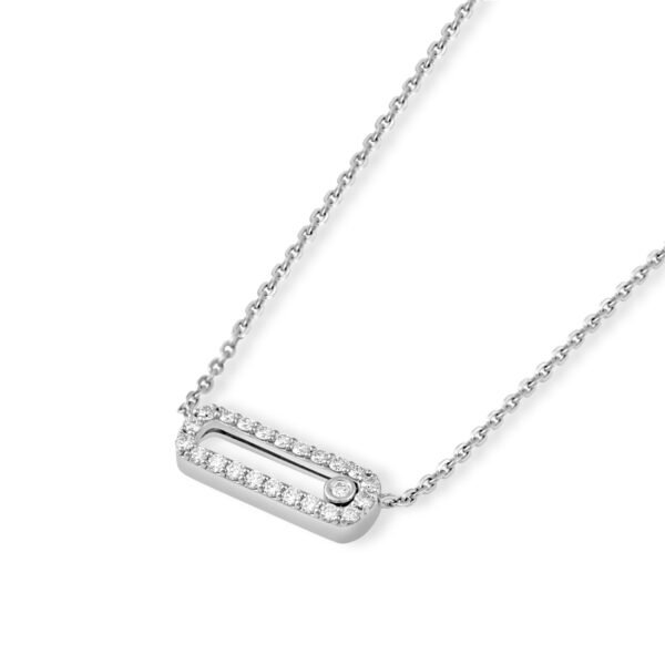 PLATINUM 7.26GM & 0.37 CT CHAIN PENDANT - Image 3