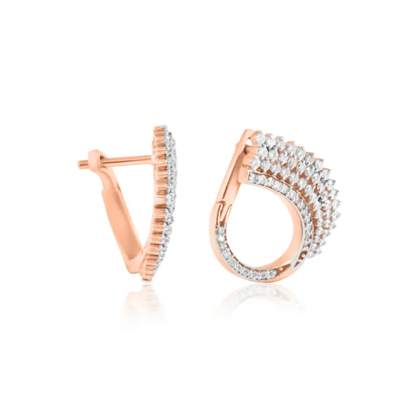 Women Diamond & Gold 0.94 CT – 7.7 GM Earrings - Image 3