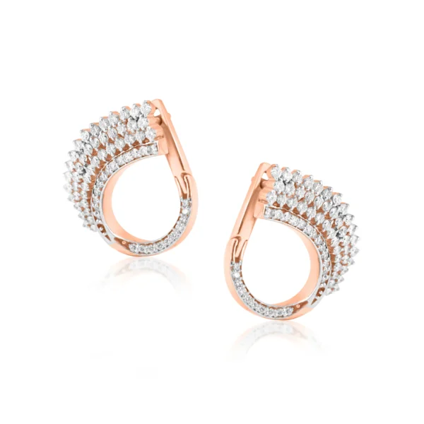 Women Diamond & Gold 0.94 CT – 7.7 GM Earrings - Image 2