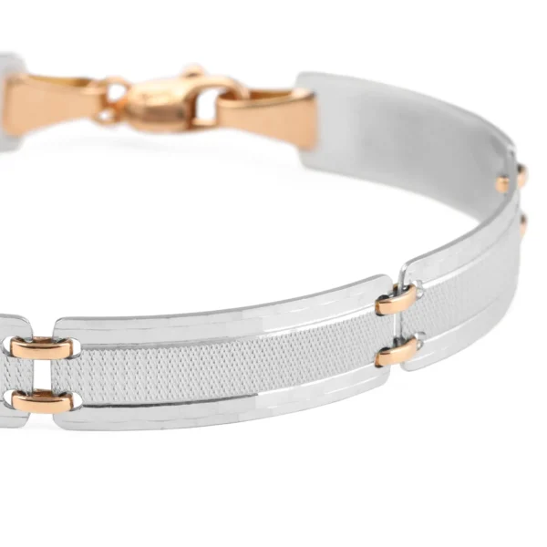 Gold & Platinum Fusion 31.52 GM Men’s Bracelet - Image 3