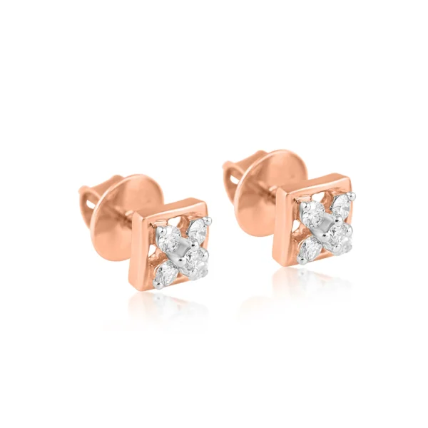 Women Diamond & Gold 0.32 CT – 2.66 GM Earrings - Image 2