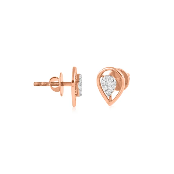 Women Diamond & Gold 0.15 CT – 1.74 GM Earrings - Image 3