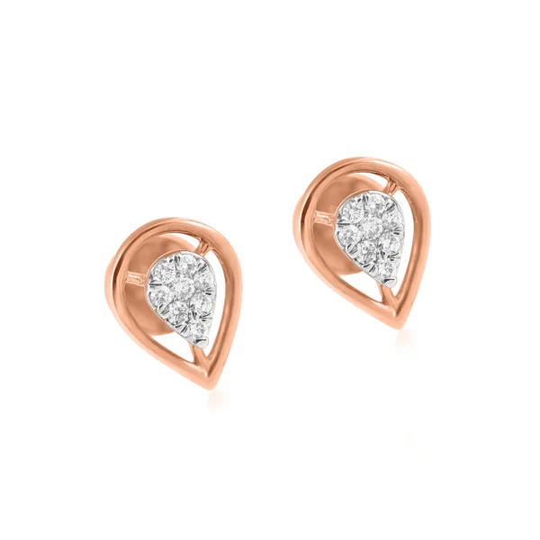 Women Diamond & Gold 0.15 CT – 1.74 GM Earrings - Image 2