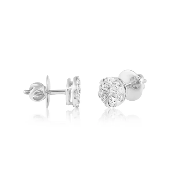 Women Diamond & Platinum 0.94 CT – 4.54 GM Earrings - Image 3