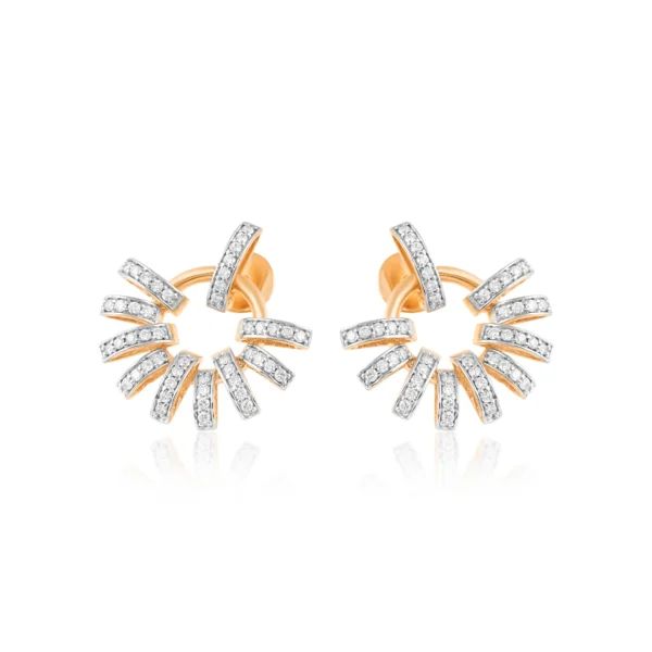 Women Diamond & Gold 0.76 CT – 6.52 GM Earrings - Image 2