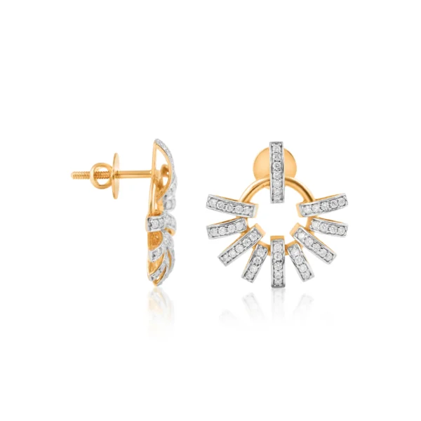Women Diamond & Gold 0.76 CT – 6.52 GM Earrings - Image 3