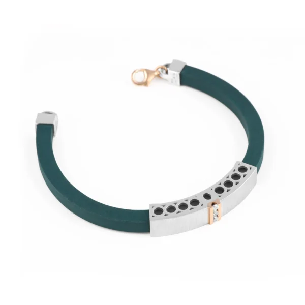 Gold and Platinum with Embedded Diamonds 0.19 CT – 18.73 GM Bracelet - Image 2