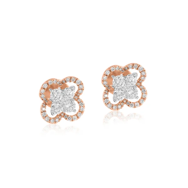 Women Diamond & Gold 0.61 CT – 2.01 GM Earrings - Image 2