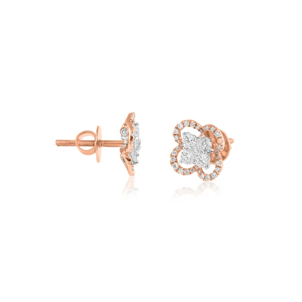 Women Diamond & Gold 0.61 CT – 2.01 GM Earrings - Image 3