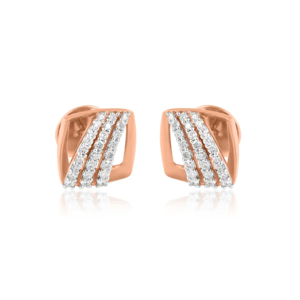 Women Diamond & Gold 0.45 CT – 3.57 GM Earrings - Image 2