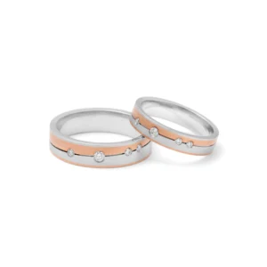 Platinum & Gold Fusion Bands – For Men 10.91 GM & For Women 6.61 GM