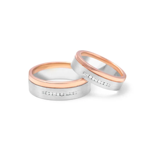 Platinum & Gold Fusion Couple Bands – For Men 11.03 GM & For Women 7.93 GM