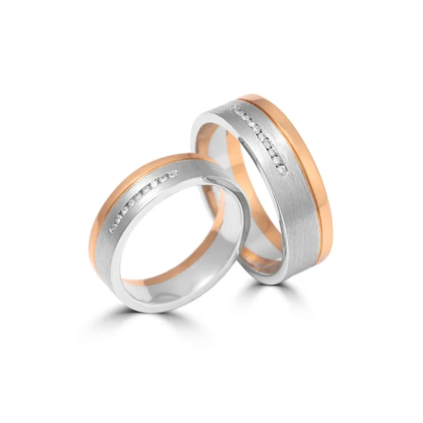 Platinum & Gold Fusion Couple Bands – For Men 11.03 GM & For Women 7.93 GM - Image 2