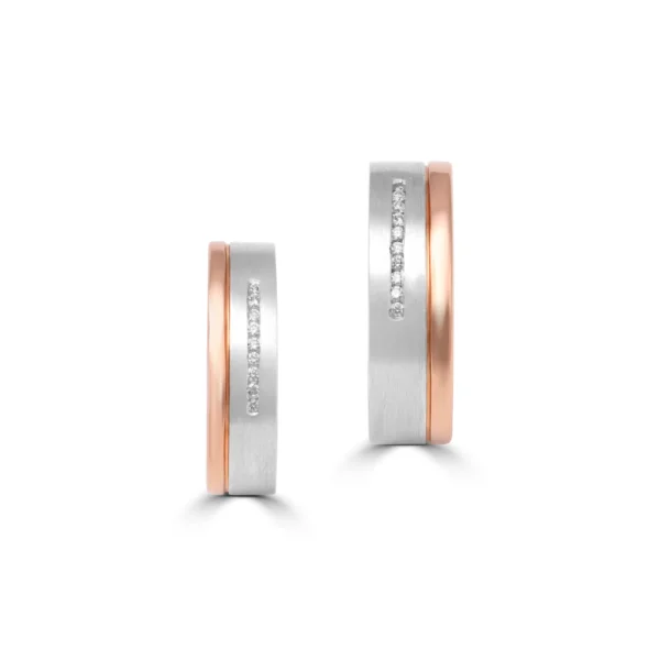 Platinum & Gold Fusion Couple Bands – For Men 11.03 GM & For Women 7.93 GM - Image 3