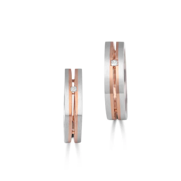 Platinum & Gold Fusion Couple Bands – For Men 8.84 GM & For Women 7.23 GM - Image 3