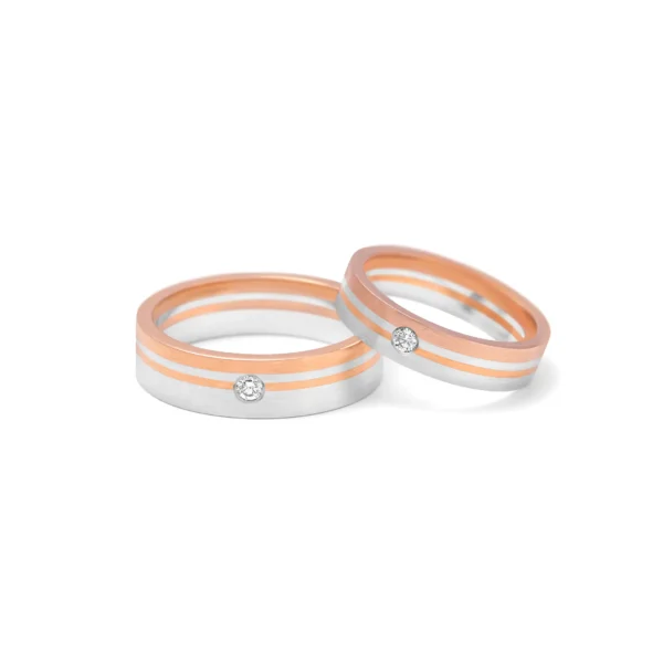 Platinum & Gold Fusion Couple Bands – For Men 10.35 GM & For Women 6.45 GM - Image 3