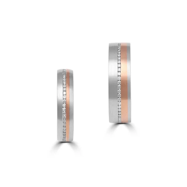 Gold & Platinum Fusion Couple Bands – For Men 9.53 GM & For Women 5.4 GM - Image 2