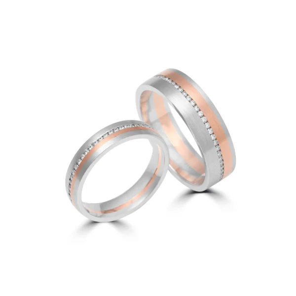 Gold & Platinum Fusion Couple Bands – For Men 9.53 GM & For Women 5.4 GM - Image 3