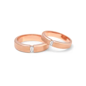 Gold & Diamond Couple Bands – For Men 8.72 GM & For Women 5.47 GM