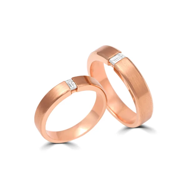 Gold & Diamond Couple Bands – For Men 8.72 GM & For Women 5.47 GM - Image 2