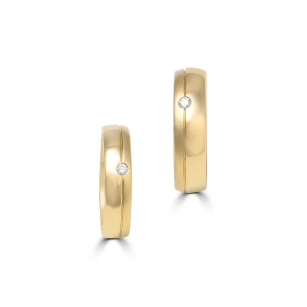 Gold & Diamond Couple Bands – For Men 6.82 GM & For Women 4.54 GM - Image 2