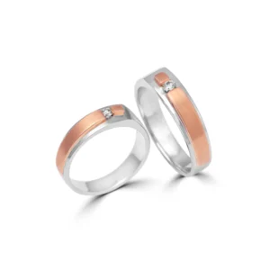 Platinum & Gold Fusion Couple Bands – For Men 8.91 GM & For Women 6.85 GM