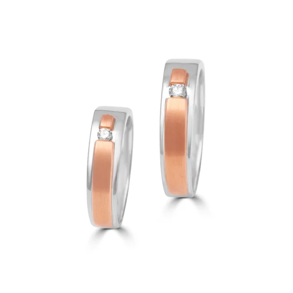 Platinum & Gold Fusion Couple Bands – For Men 8.91 GM & For Women 6.85 GM - Image 2