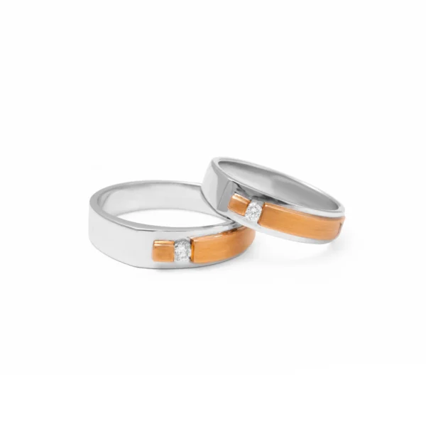 Platinum & Gold Fusion Couple Bands – For Men 8.91 GM & For Women 6.85 GM - Image 3