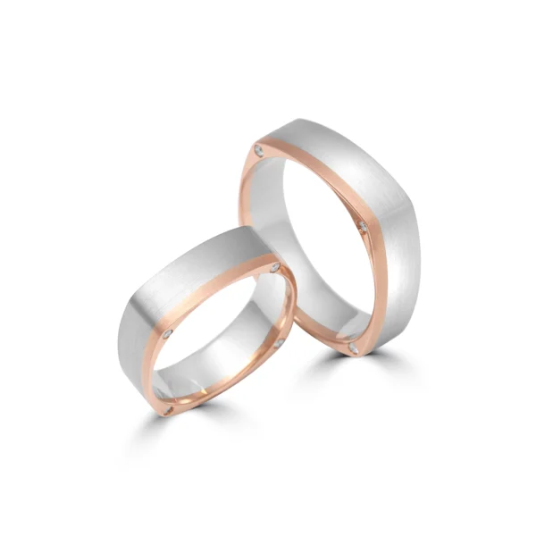 Platinum & Gold Fusion Couple Bands – For Men 8.58 GM & For Women 5.92 GM - Image 2