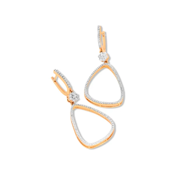 Gold & Dimond Earrings 1.06 CT – 7.85 GM - Image 2