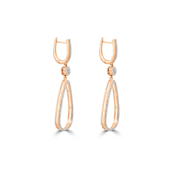 Gold & Dimond Earrings 1.06 CT – 7.85 GM - Image 3