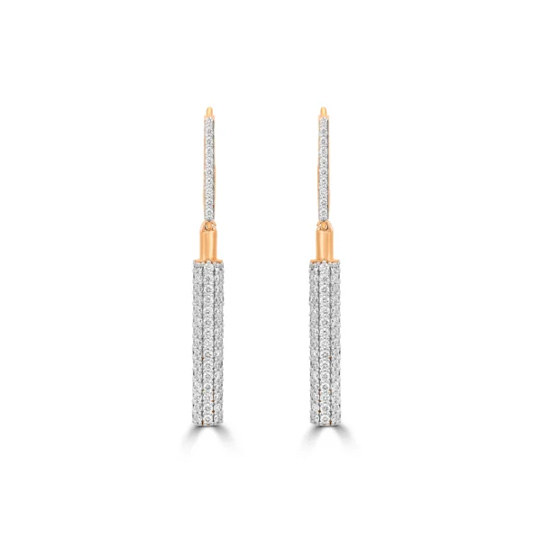 Gold & Dimond Earrings 1.41 CT – 8.12 GM