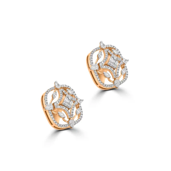 Gold & Dimond Earrings 1.75 CT – 8.92 GM - Image 2