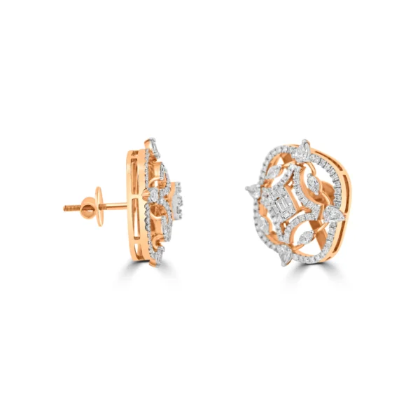 Gold & Dimond Earrings 1.75 CT – 8.92 GM - Image 3